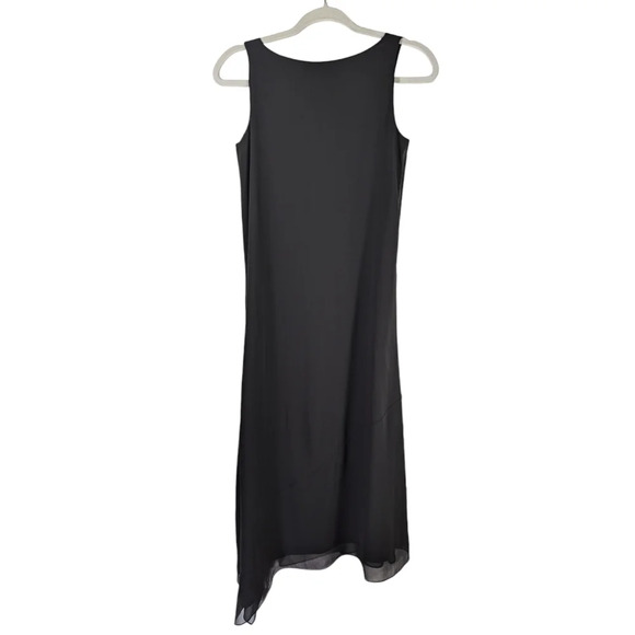 Eileen Fisher 100% Silk Asymmetrical Hem Minimalist Midi Dress in Petite PP - Picture 4 of 16